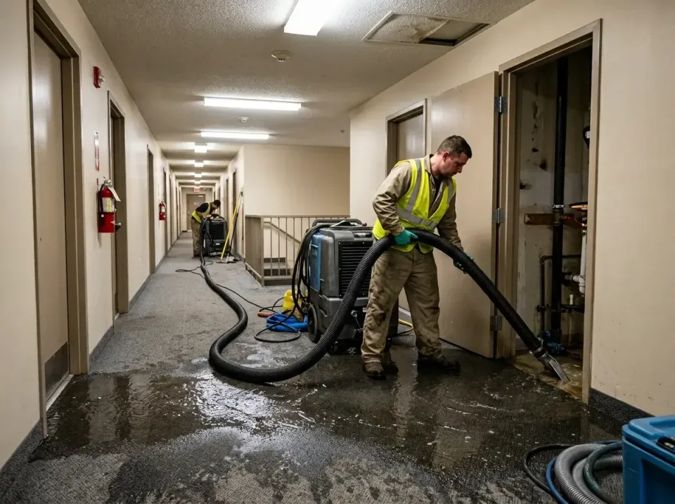 multi-unit-apartment-hallway-f-005 — frequently asked questions, Emergency Burst Pipe Water Extraction & Removal in Hurrican…